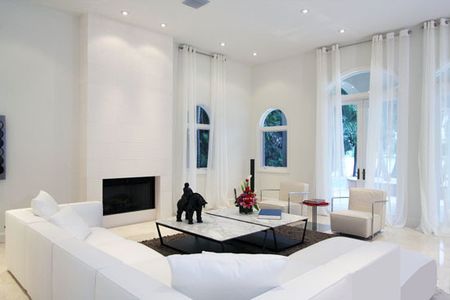 窗帘搭配,白色窗帘