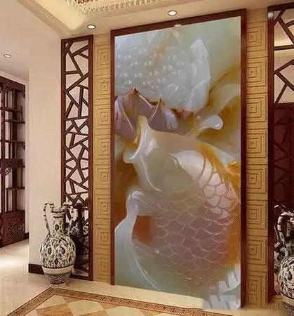 用翡翠做电视背景墙