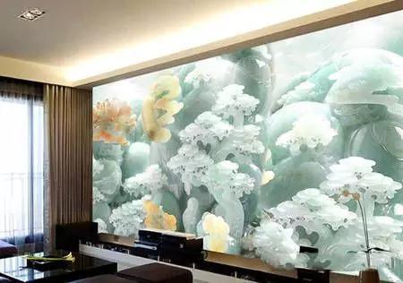 用翡翠做电视背景墙