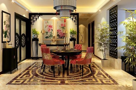 中式风格装修的餐厅