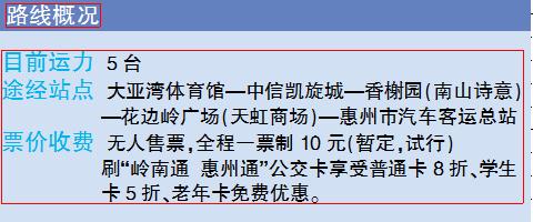 惠大公交快线