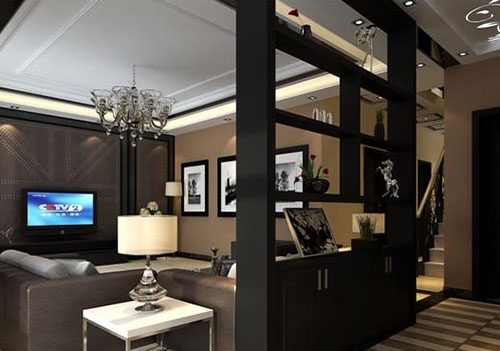 客厅隔断用博古架