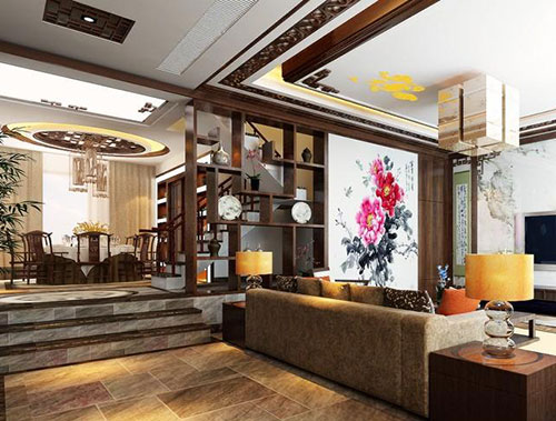 客厅隔断用博古架