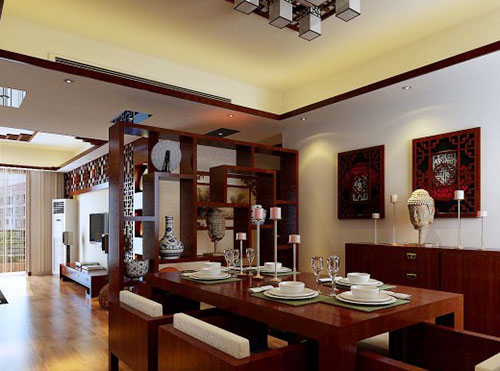 客厅隔断用博古架