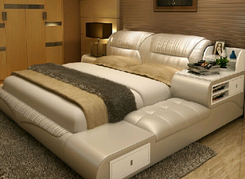 皮艺床如何搭配