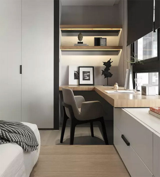 装修采用黑白色搭配