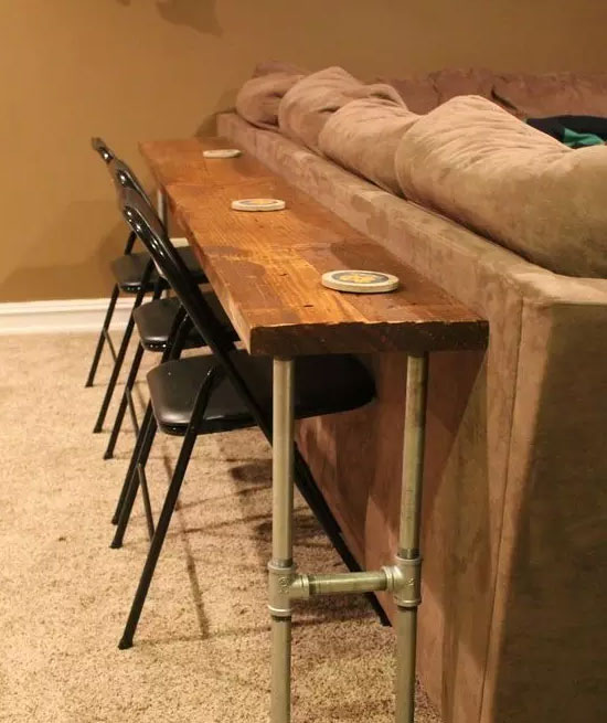 木板做木架放沙发后