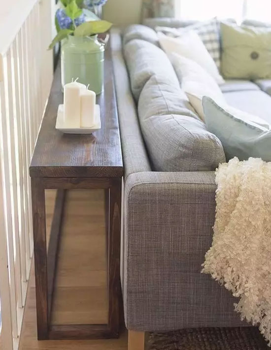 木板做木架放沙发后