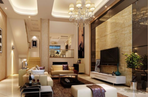 客厅电视背景墙装修案例