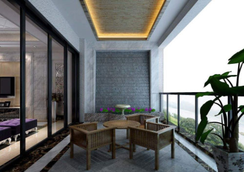 大气实用美观的阳台装修方式