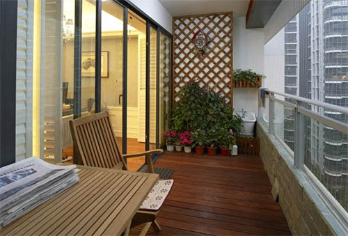 大气实用美观的阳台装修方式