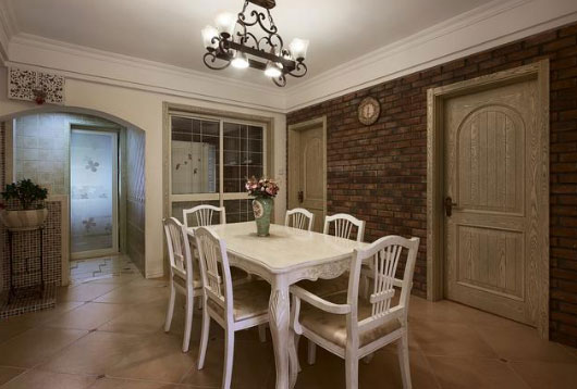 复古风格餐厅装修,两房装修案例