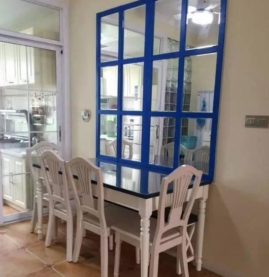 绿色隔断墙,电视背景墙