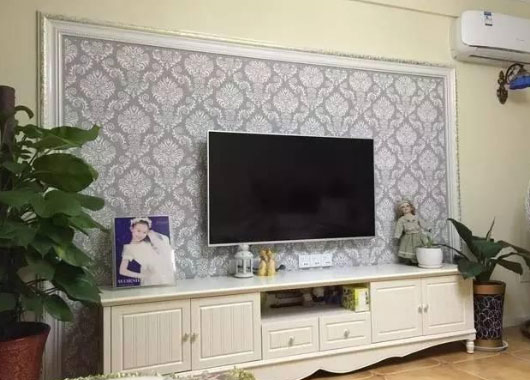 绿色隔断墙,电视背景墙