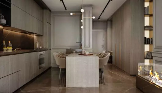 客厅餐厅厨房一体