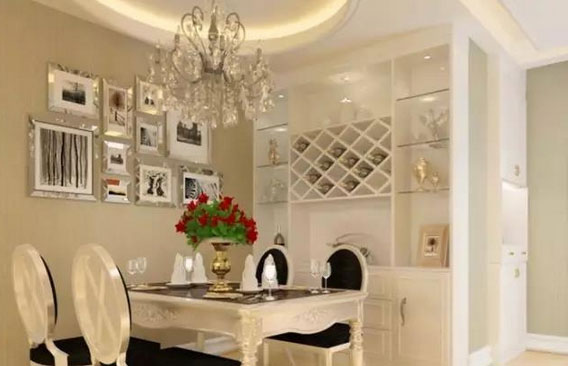 带酒柜的餐厅装修案例