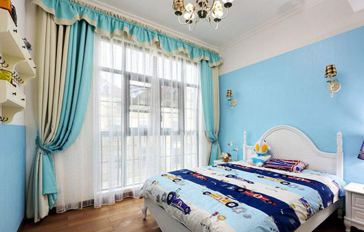 清新自然的卧室窗帘