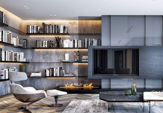 客厅式书房装修