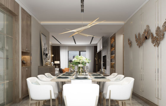 轻奢风格三房装修