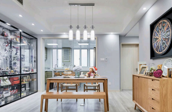 餐厅玻璃储物柜