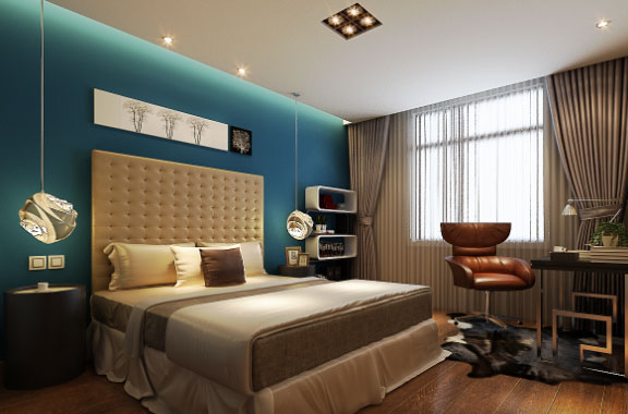 现代风格两房装修效果图