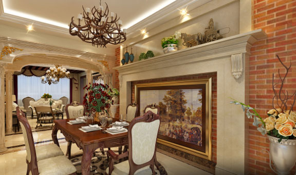 美式风格三房两厅装修效果图