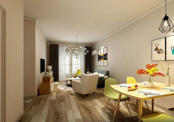 简约风格三房设计效果图