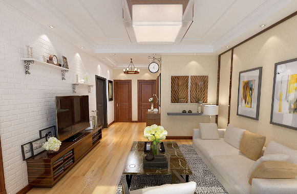 现代风格两房装修效果图