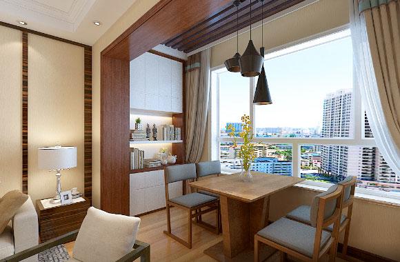 现代风格两房装修效果图