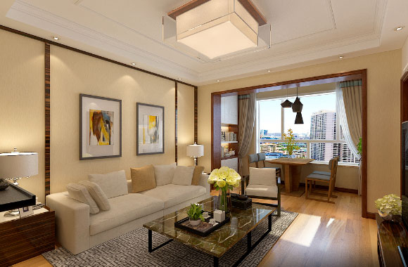 现代风格两房装修效果图