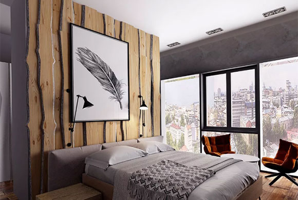 卧室床头背景墙装修