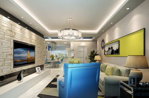 现代风格三房装修效果图