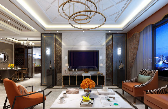 现代风格三房装修效果图