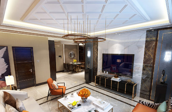 现代风格三房装修效果图