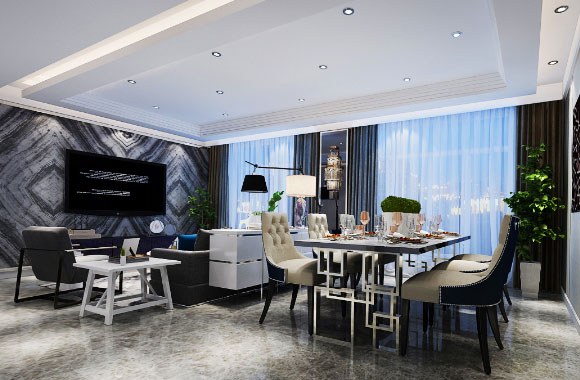 现代风格三房装修效果图