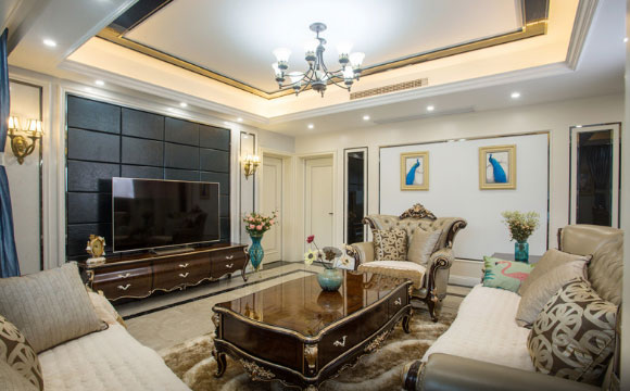 浪漫法式风格三房装修，客厅细节刻画完美精致，餐厅更漂亮！