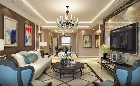 简约欧式风格三房装修效果图，没有奢华感的欧式空间你喜欢吗？