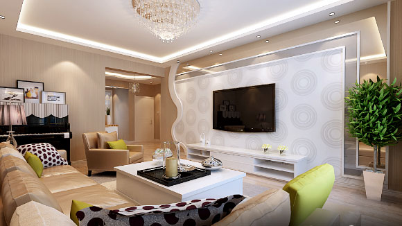 现代风格两房装修