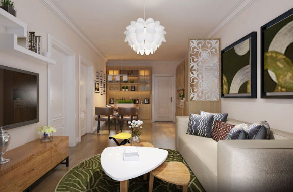 空间紧凑却很漂亮的简约风格装修设计,定制酒柜鞋柜真心实用!