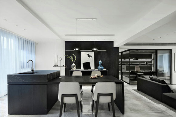 黑白色家居空间设计