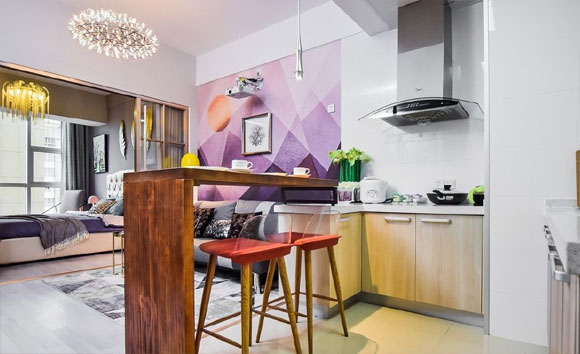 轻奢风单身公寓装修