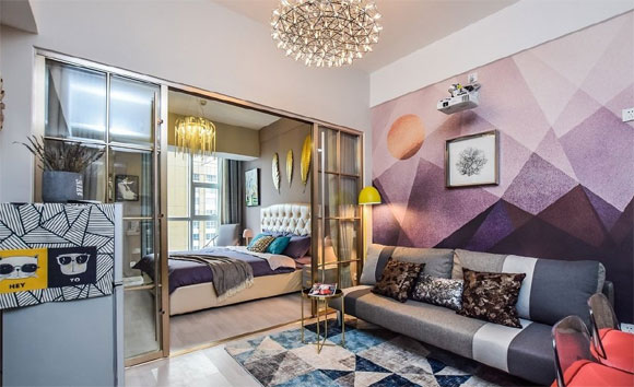 轻奢风单身公寓装修