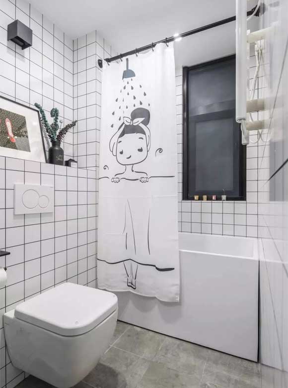 卫生间挂浴帘,卫生间干湿分离