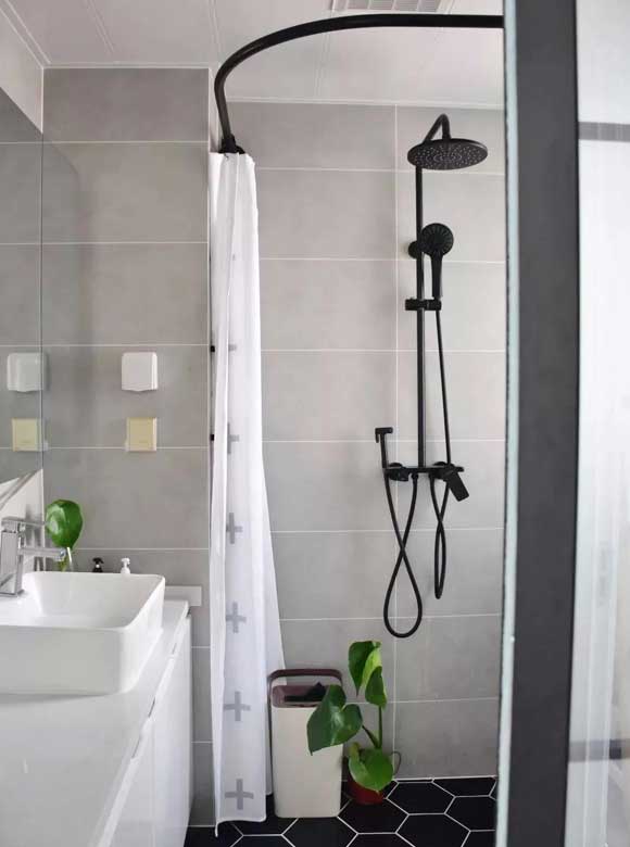 卫生间挂浴帘,卫生间干湿分离