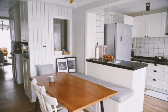 餐厅厨房一体装修案例