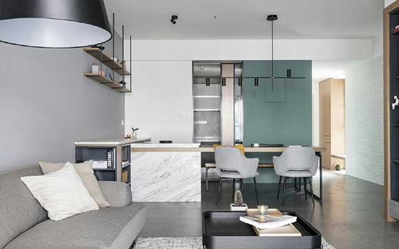 简洁时尚的现代风格装修，有品位很大气，主卫改书房最实用！