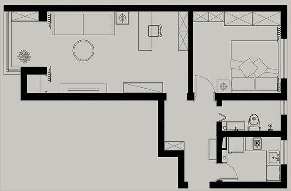 小户型一居室装修
