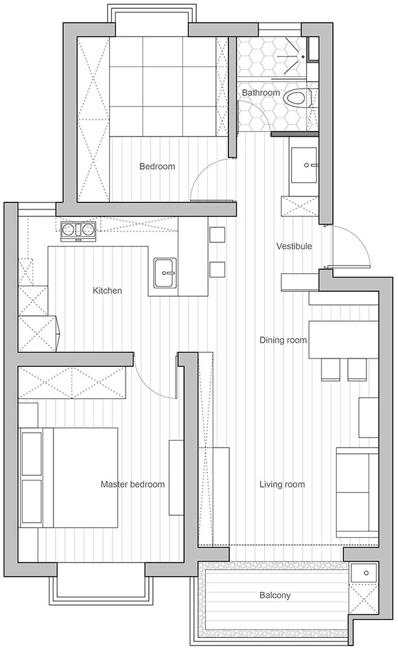 简约风格两房装修