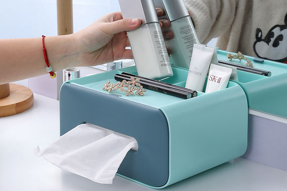 桌面物品多一团乱,高颜值桌面收纳盒,分格设计功能强!
