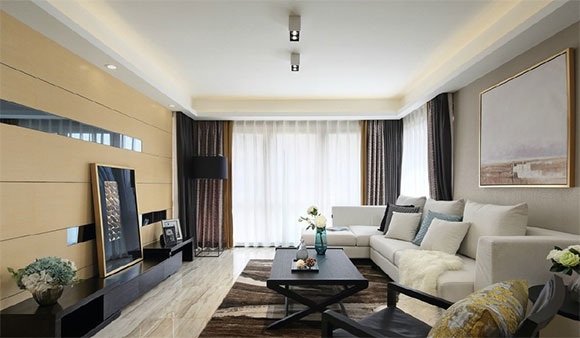 轻松自在的时尚之家,开放式书房设计真巧妙,享受都市休闲时光!